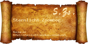 Sternlicht Zsombor névjegykártya